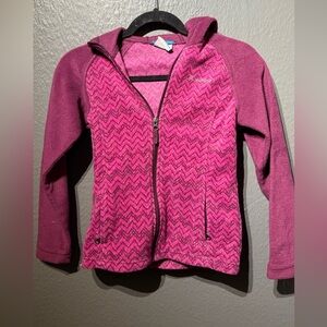 Columbia Kids' Magenta Chevron Fleece Hoodie